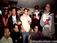 Threesome slut at a college party