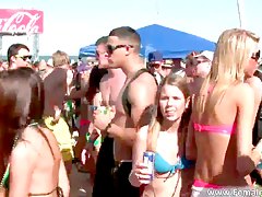 Huge beach party with sexy hot 