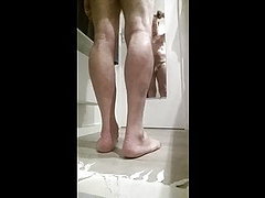shower home, morning, big-cock