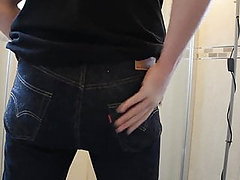 british shower, masturbating, jeans