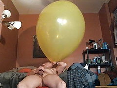 Jerk Off on Giant inch Balloon - - - Balloonbanger 