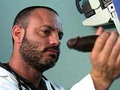 Stunning black patient fucks doctor 