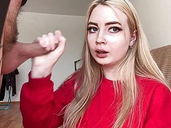 Russian girl lost desire and now sucks dick 