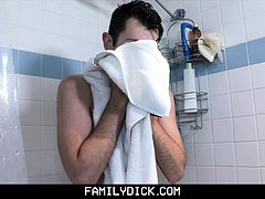 FamilyDick - Pervy Dad Shaves Stepsons Balls And Fucks Him