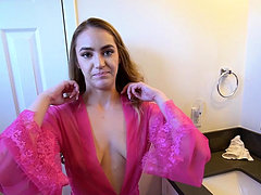 Kenzie Madison Vibing Her Wet Pink Pussy to Stepbro 