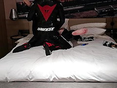FUCKING IN DAINESE RUBBER SUIT WITH PP 