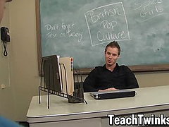 Hunky teacher Tyler Andrews anal fucks 