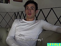 Straight latin teen takes money for sex from his 