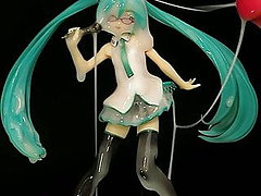 Miku Hatsune figure bukkake fakeCum 