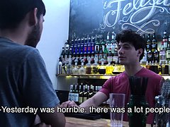 LatinLeche - Cum Thirsty Boy Sucks A Bartenders Uncut 