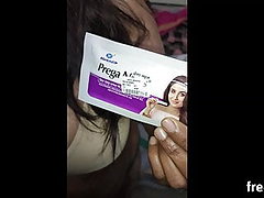 LIVE step mom teaches how to do a pregnancy test,full process