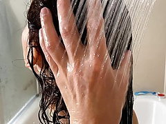 shower doggystyle, orgasm, brutal, pov-point-of-view