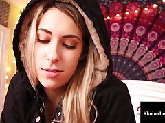 Sisterly Warm Love With Kimber Lee Milking Her 