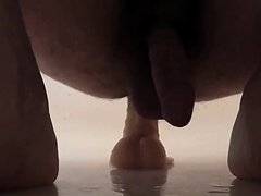 prostate orgasm fucking a plastic dick 