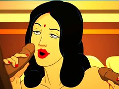 japanse animatie indiaan, sexy moeder, spotprent