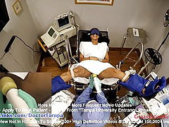 Maya Farrell's Freshman Gyno Exam By Doctor Tampa On Spy Cam