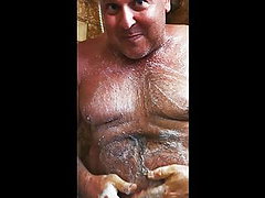 Nr musclebear wet shower gay muscle hairy chest Fitness 
