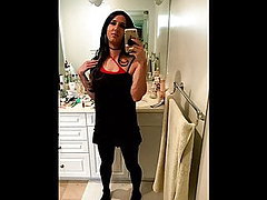 american transvestite, mirror, amateur