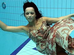 Krasula Fedorchuk hairy babe in the pool 