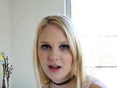 Blonde teenager rides her stepbrothers rod 