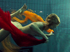 Naked swimming babe Nastya 