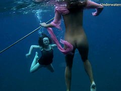 Swimming Naked Russian Babes 