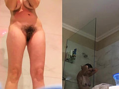 Hairy Milf Washing Naked In Shower Hidden 
