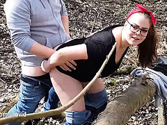 MyDirtyHobby - Big ass curvy teen gets an outdoor creampie