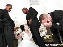 Payton Preslee's Wedding Turns Rough Interracial Threesome 