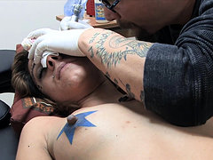 Amina Sky gets a face tattoo while completely 