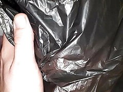 Big tit slut plastic bag breath play