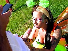 Blow Me POV - Fairy Inked Babe Fuck You Dry Outside 
