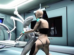 Alien lesbian sex and Female android in th