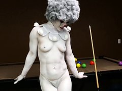 Cosplay video with naked clown