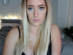 Amateur Blonde Teen Plays Solo with Toy 