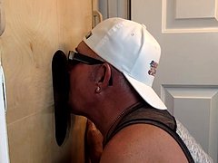 Mature daddy blowing gloryhole dick for spunk 