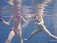 Blonde and brunette Duna and Nastya ndash underwater 