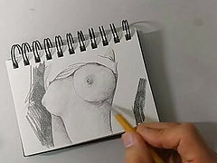 Abella Danger s Boobs Drawing Nude Art 