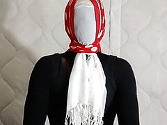 nylon doll with scarf mask 