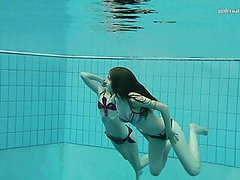 Nastya and Libuse super hottest babes underwater 