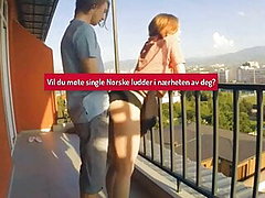 Norwegian Couple Balcony Sex 