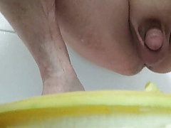 inserción banana aficionadas masturbación