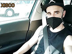 Xisco jerkoff in the car