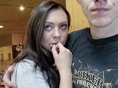 Amateur fucked for money while the boyfriend watches 