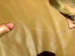 Blonde Chick Messy Blowjob 