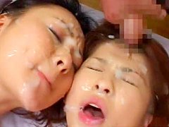 Cute Japanese gangbang with an awesome cheerleader 