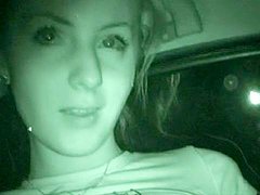 Russian babe Nicky is sucking dick in the car 