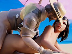 Pharah Getting Rough Fucked and Creampied 