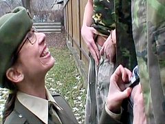 cum-swallowing riding, ponytail, army, sweet