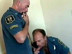 Bear cops blowjob and anal hardcore sex